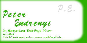 peter endrenyi business card